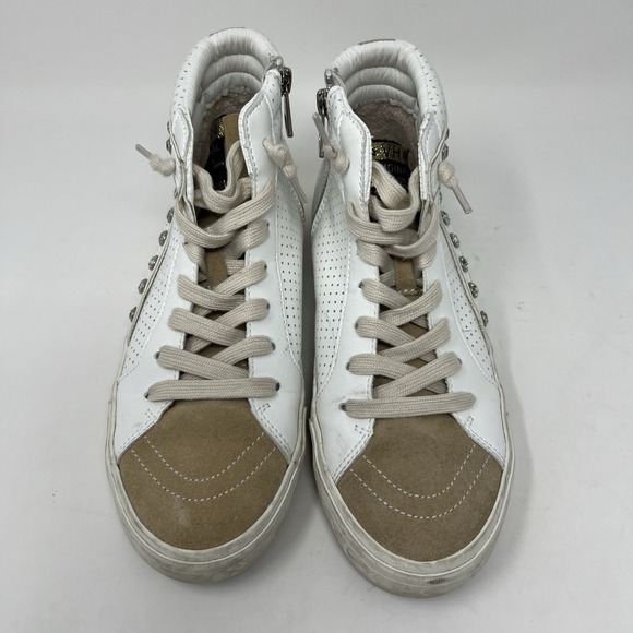 Vintage Havana Excel Studded High Top Sneakers Shoes White Multi Women's Size 8 - Picture 5 of 12